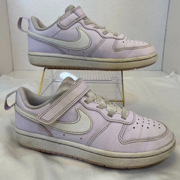 Nike Other - Nike Court Borough Low 2 Hook & Loop Leather Sneakers Lilac White 13C